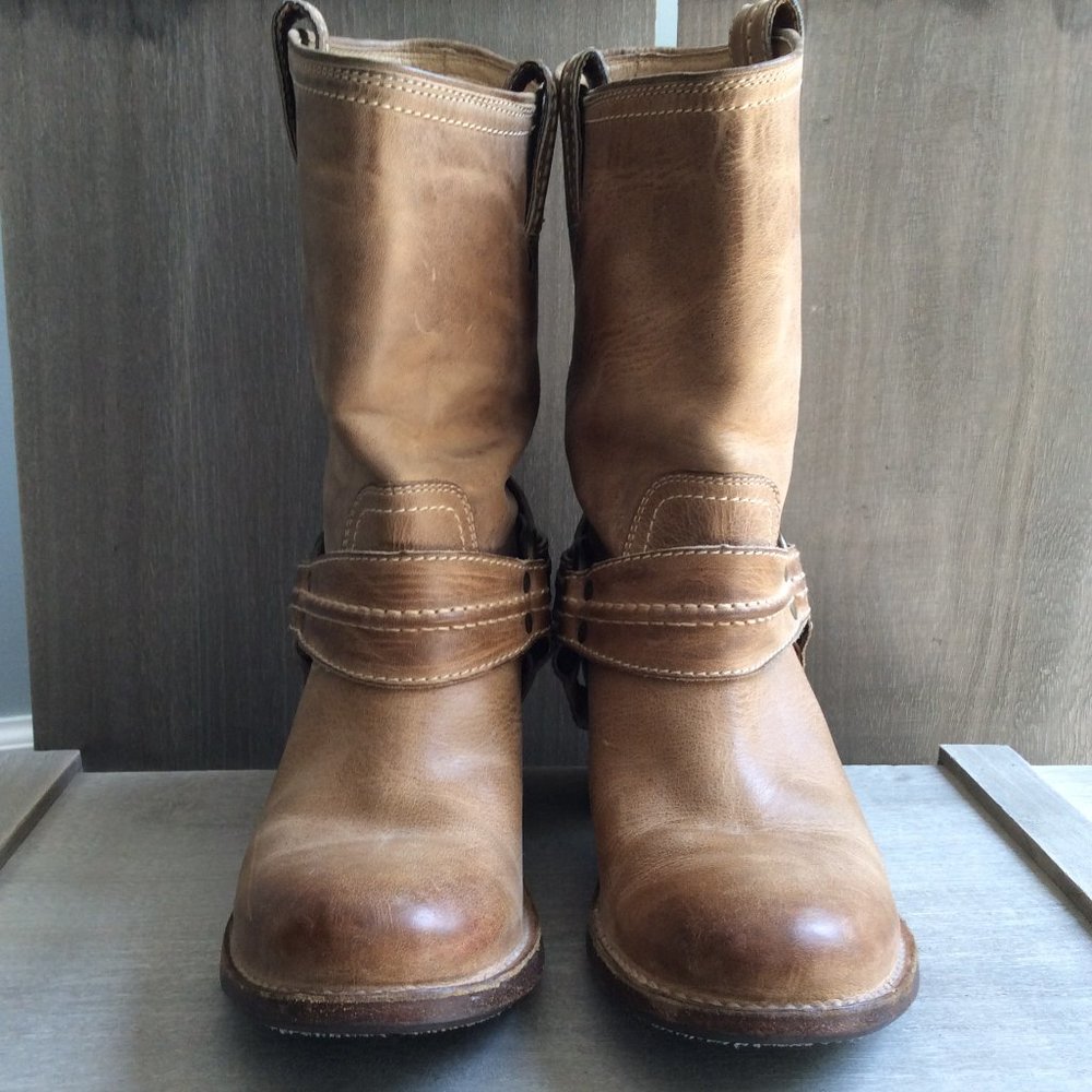 Frye Carmen Harness  Boot Sand 8
